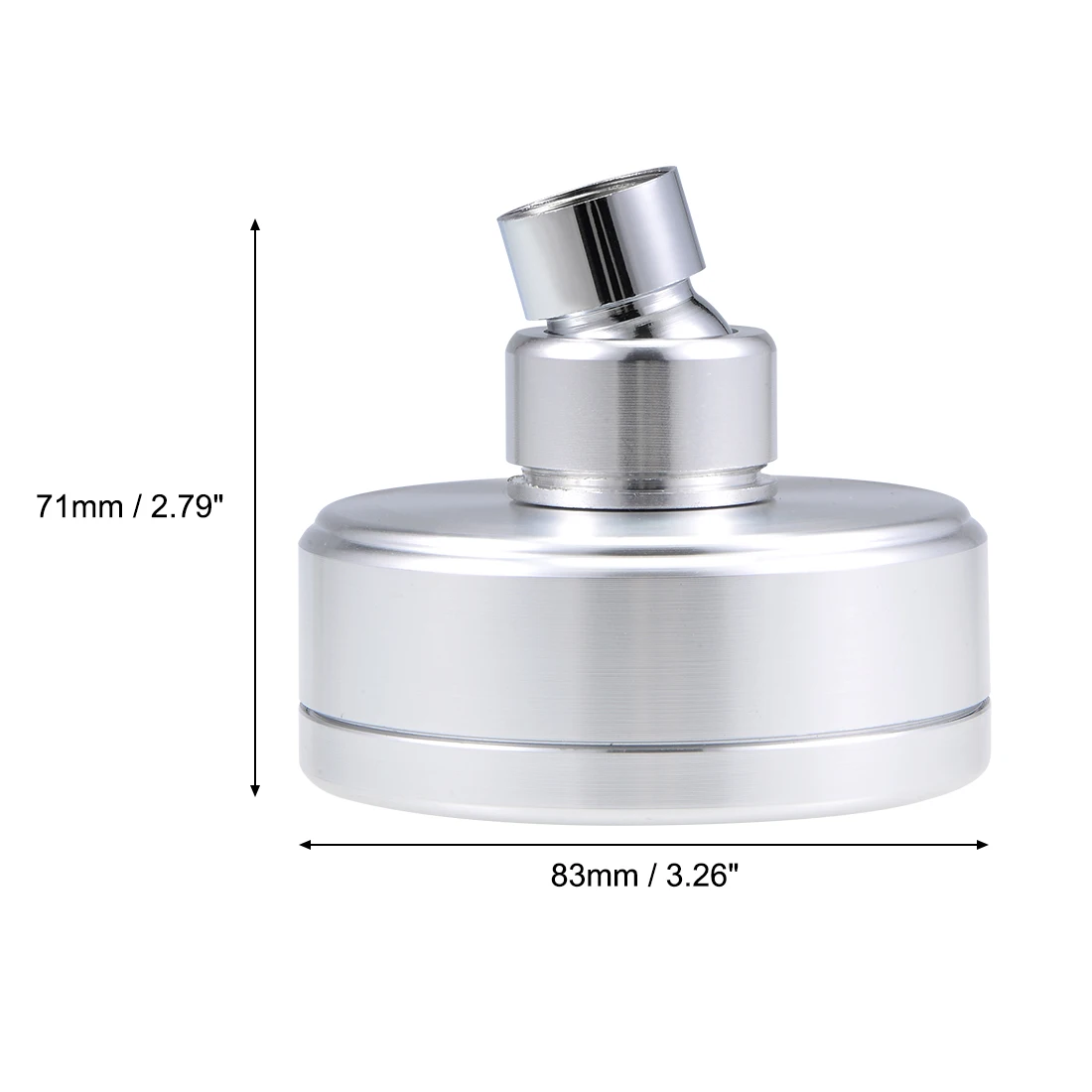 uxcell 83mm Dia G1/2 Thread High Pressure Shower Head Anti-leak Fixed Chrome Showerhead Adjustable Metal Swivel Ball Joint
