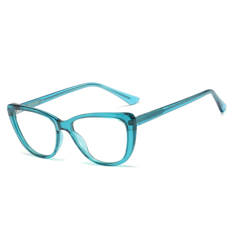 C1 ClearGreen Clear TR90 оправа кошачий глаз очки оправа розовые прозрачные линзы женские корейские трендовые Брендовые очки Оптическая оправа близорукость очки ботаника - Цвет оправы: C1 ClearGreen Clear