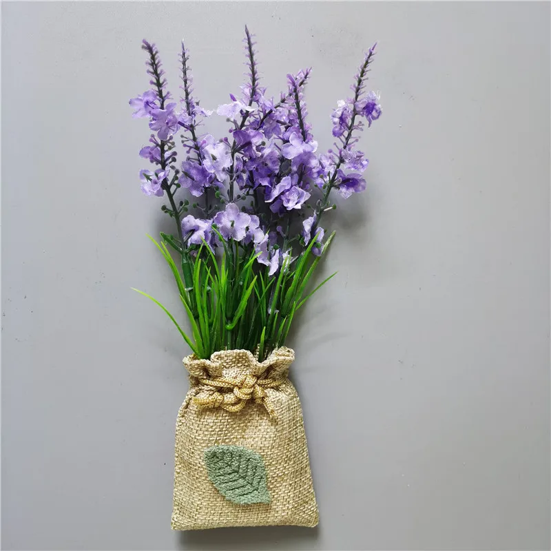 Flores artificiales de lavanda púrpura hechas a mano, con bolsa de lino  para decoración de nevera, pegatinas magnéticas de flores falsas, compre 3  y Obtenga 1|Imanes de nevera| - AliExpress