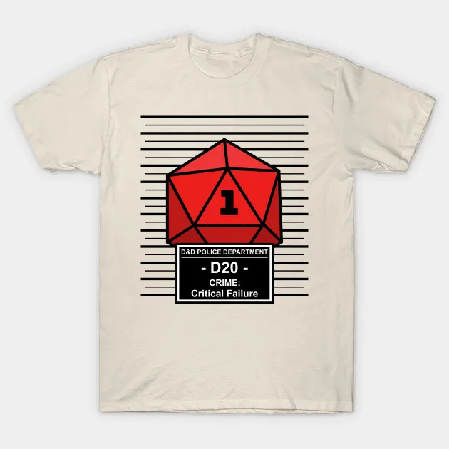 Мужская футболка Dnd D20 searted for Critical Failure by digitalcleo женская | одежда