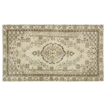 

Handmade Beige Vintage English English Area Rug 135x240 Cm-4'5''X7'10''