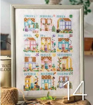 

DD Counted Cross Stitch Kit Fan blowing a fan Handmade Needlework For Embroidery 14ct Cross Stitch December House