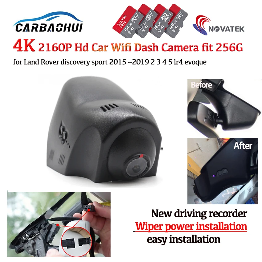 

FULL HD 4K 2160p Plug and play Car DVR Video Recorder Dash Cam for Land Rover discovery sport for Land Rover Aurora Discovery 5