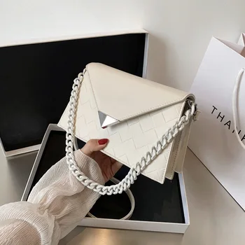 

Summer Fashion Women Shoulder Bag PU Leather Small Ladies Purses and Handbags Chain Handle Elegant Crossbody Messenger Bag
