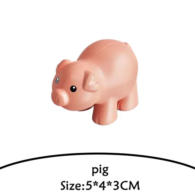Brick Animal Spelling Building Blocks New Animal Cartoons Sea Flamingo Compatible With Brick Toy For Children Christmas Gift piggy