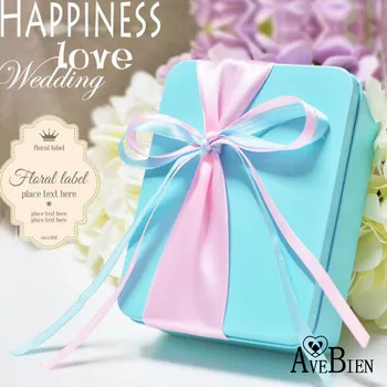 

AVEBIEN New Tiffany Blue Wedding Supplies Candy Box Wedding Favors and Gifts for Guests Baby Shower Gift Cookies Candy Box 10pcs