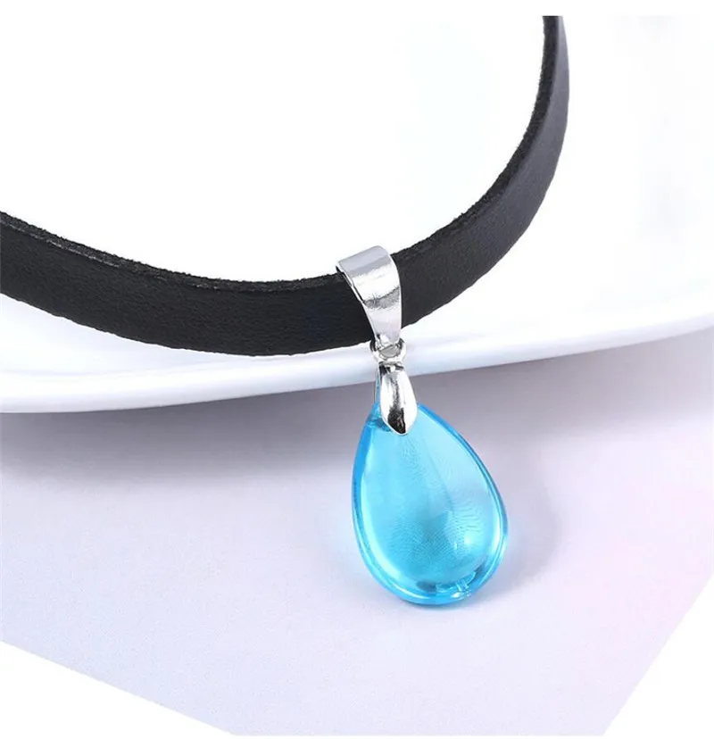 Cartoon Japanese Anime Weathering with You Amano Hina Cosplay Prop Accessories Blue Crystal Necklace Christmas Present Pendant