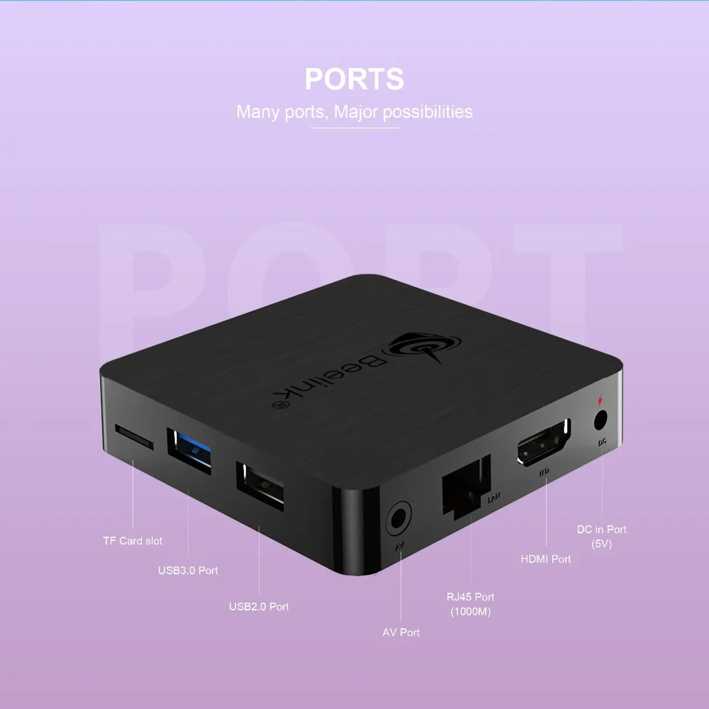 Beelink GT1mini-② Android Tv Box S905X3 Четырехъядерный 4 Гб DDR4 64 Гб 2,4G 5.8g wifi LAN RJ451000M Bluetooth 4,0 8K USB3.0 ТВ-приставка