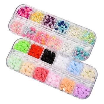 

12Pcs/Box Nail Powder 12 Grid Glitter Nail Glitter Flake Super-Holographic Butterfly Flake Mixed Round Flake Nail Art Decoration