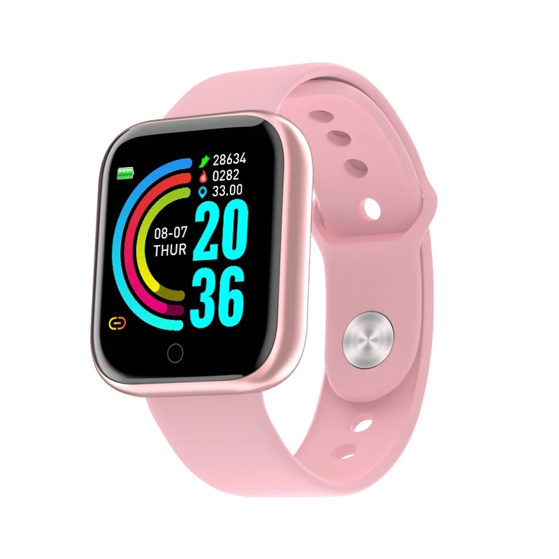 Y68 Smart Watch Women Men Smartwatch for Apple IOS Android Heart Rate Monitor Blood Pressure Sports Tracker Wristband | Электроника