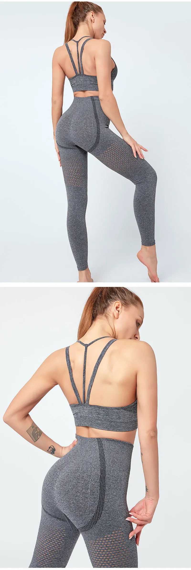 2020 sem costura conjunto de yoga ginásio