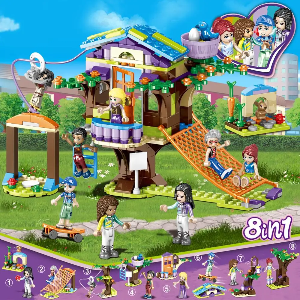 

Tree House Building Blocks Compatible with LegoINGlys Friends for Girls Series Friendship Set Toy for Children Gift
