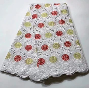 

2019 Latest Swiss African Cotton Lace Fabric High Quality Swiss Voile Lace In Switzerland With Stones For Every Dress