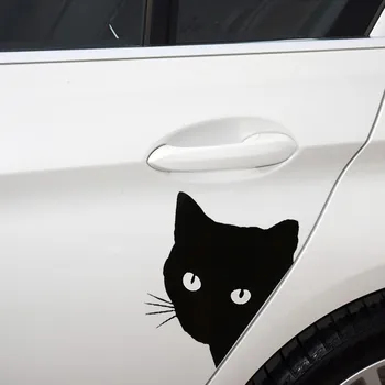 

12*15CM Cat Face Peering Car Sticker Decals Pet Cat Motorcycle Decorative Stickers Car Window Decals Car Sticker for Audi A3