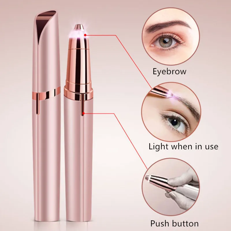 

Portable Electric Epilator Shaving Eyebrow Trimmer Mini Eyebrow Shaver Razor Face Eyebrow Hair Remover Epilator Painless 40#922