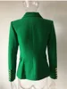 HIGH STREET 2024 Stylish Designer Blazer Women's Double Breasted Lion Buttons Slim Fitting Blazer Jacket 5