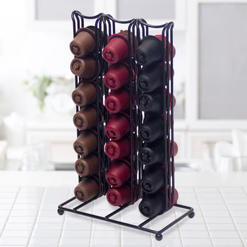 

42 Cups Cafe Non Slip Desktop Large Capacity Iron Tea House Home Kitchen Coffee Capsule Holder Display Stand Modern Space Saving