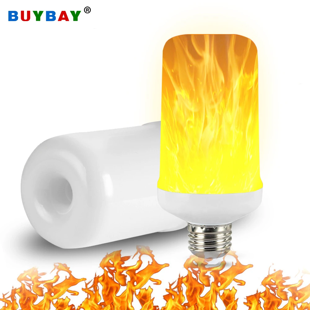 

9W LED Flame Bulb 4 Modes Ampoule 99leds Flame Effect Lamp Fire Light Bulbs E27 E26 Flickering Emulation Decor Lamparas AC85-265V