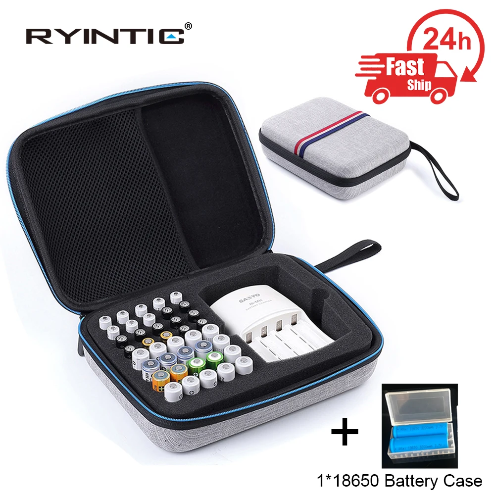 Portable Carrying EVA Shockproof Protective AA AAA Battery Holder Storage Box Case Organizer Container aa aaa
