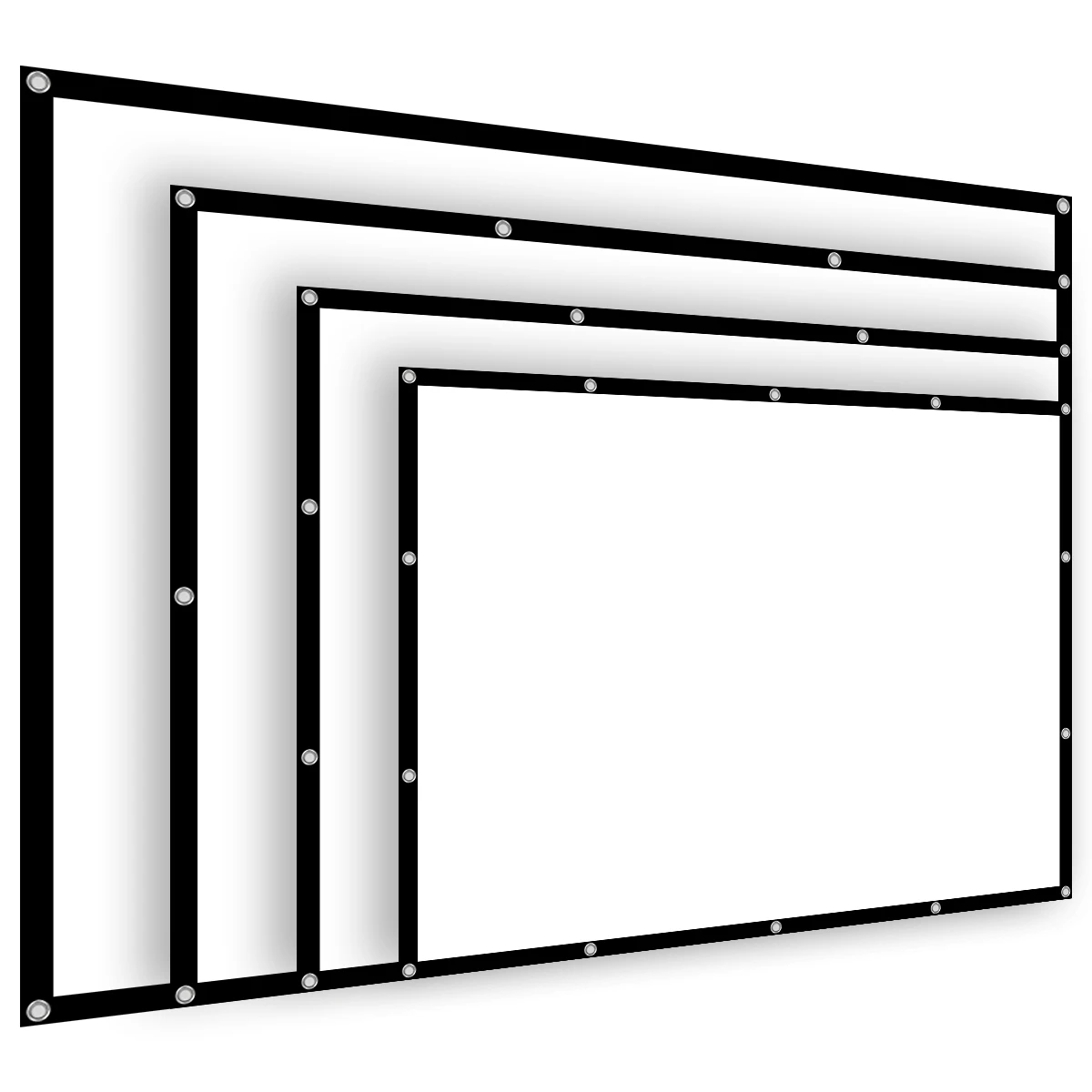 84/100Inch 4:3 Projector Screen Manual Hanging Home Theater Movie Projection Foldable Non-crease for Projetor Beamer Accessories