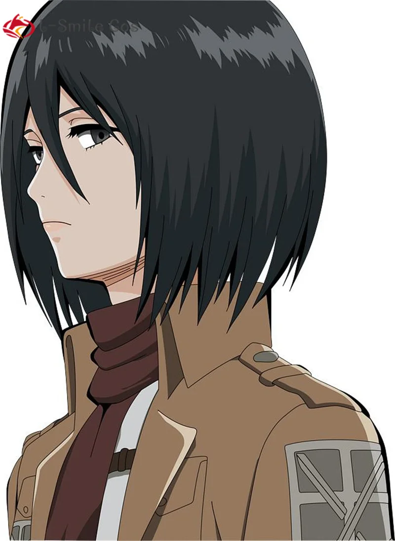 holidays costumes Final Season 4 Anime Attack on Titan Mikasa Ackerman Cosplay Wig Black Short Wig Shingeki No Kyojin Synthetic Hair + Wig Cap sexy cosplay