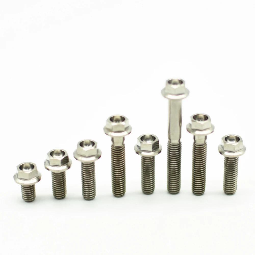 Titanium bolts M8 Flange head titanium color  (4)