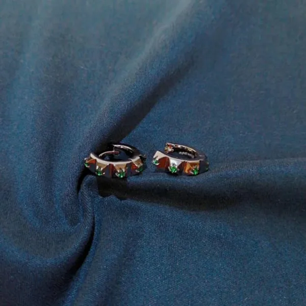 Дизайнерская мода 925 стерлингового серебра ювелирные изделия 3A кубического циркония вечерние серьги - Окраска металла: С черным покрытием, нанесенным краскопультом