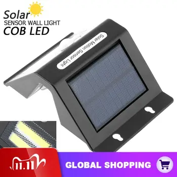 

Outdoor Waterproof LED Rechargeable Solar Power Lamp PIR Motion Sensor Security Wall Light with Light Sensation for Garden Yard