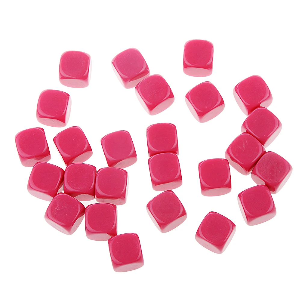 25pcs Blank Square DIY 6 Sided Dice D6 D&D TRPG RPG Role Playing Party Games Dices Counting Cubes 