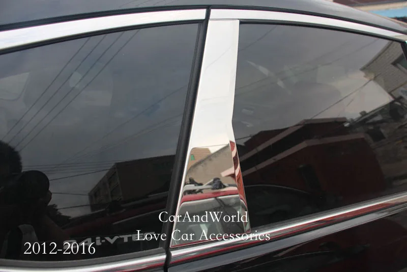 Для Honda CRV аксессуары для CR-V 2007-2011 2012- нержавеющая сталь оконная колонна планки центральная колонна чехлы украшения автомобиля