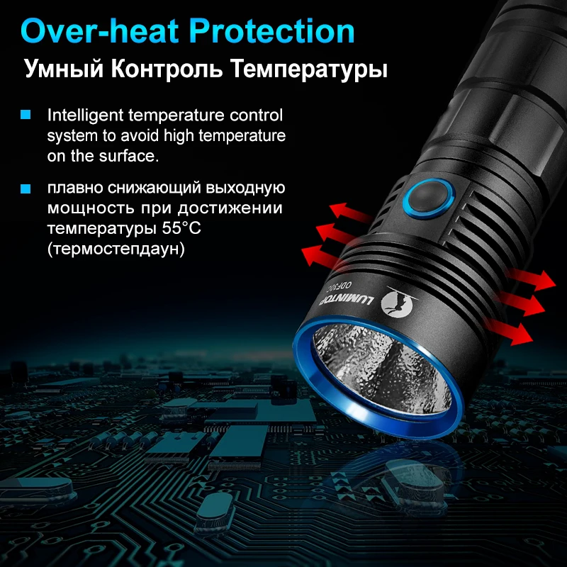  LUMINTOP ODF30C USB Rechargeable Flashlight Cree XHP 70.2 3500 Lumen Tactical LED Flashlight by 266