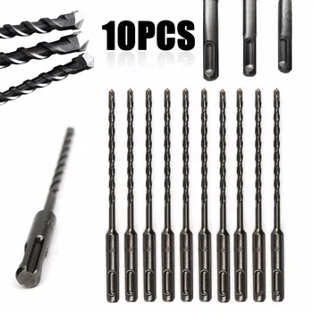 

10PCS Electric Drill Bit Masonry Drilling Diammer 10mm Length 160mm for Concrete Brick Block Drill Bits Woodworking Tool