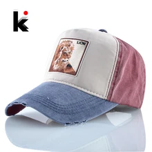 Летняя бейсбольная кепка для мужчин и женщин, модная бейсболка с вышивкой в виде животных, Весенняя хлопковая джинсовая кепка с эффектом потертости в стиле хип-хоп, Прямая поставка