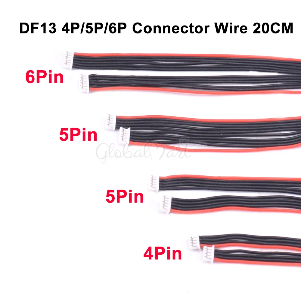 8pcs/lot APM 2.6 APM 2.8 Pixhawk PX4 Flight Control Cable DF13 4p / 5p / 6p Position Connector