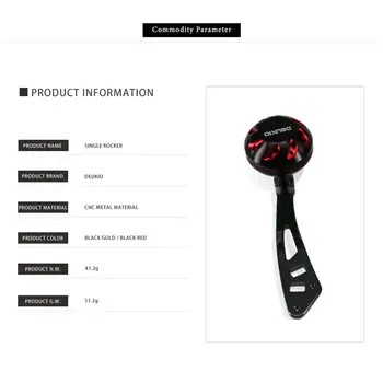 

HiMISS Metal Fishing Reel Rocker Fishing Reel Handle for A/D/S Brands Fishing Reels Wheel Drum Single Rocker EVA Handle