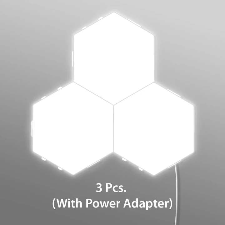 3pcs Light Квантовая лампа, светодиодные шестигранные лампы, модульный сенсорный светильник ing, Ночной светильник, магнитный Шестигранник, креативное украшение стены - Цвет: 3pcs Light