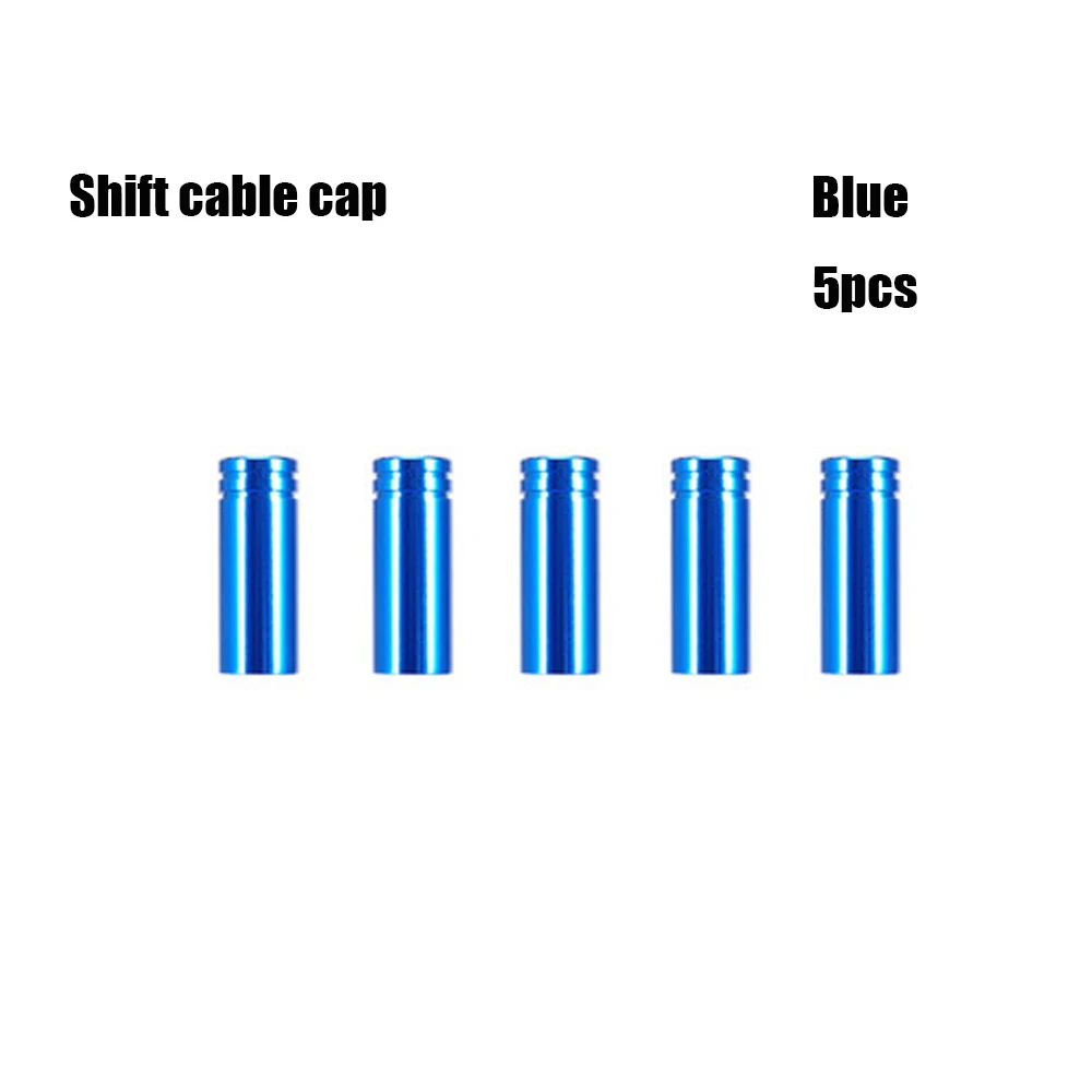 shift - blue 5 шт. красочные Алюминиевые MTB тормоза дорожного велосипеда кабельный колпачок 4 мм/5 мм велосипедный переключатель переключения кабеля наконечники - Цвет: shift - blue