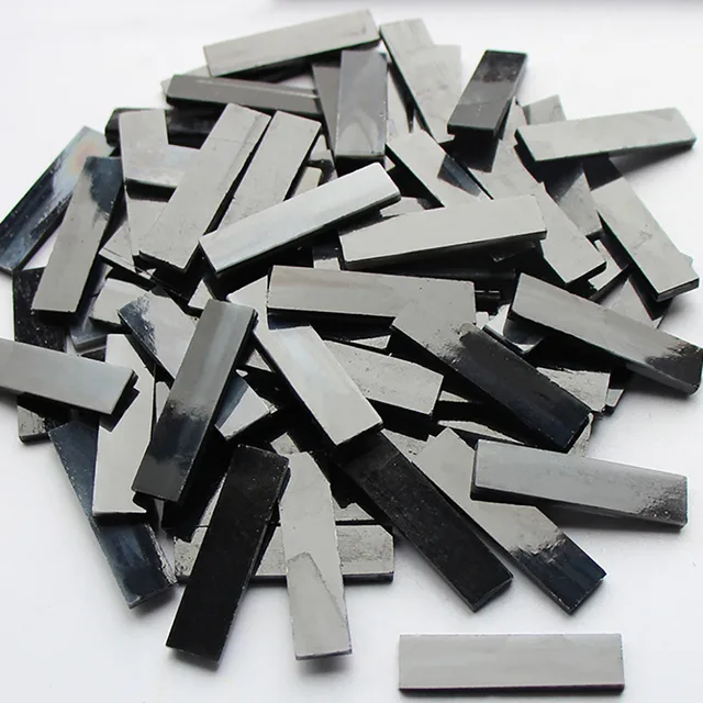 Mixed Color 1 X 4 Cm Square Stained Glass Strip Clear Glass Mosaic Pieces DIY Mosaic Tiles Hobbies Art Crafts Material 100g 20