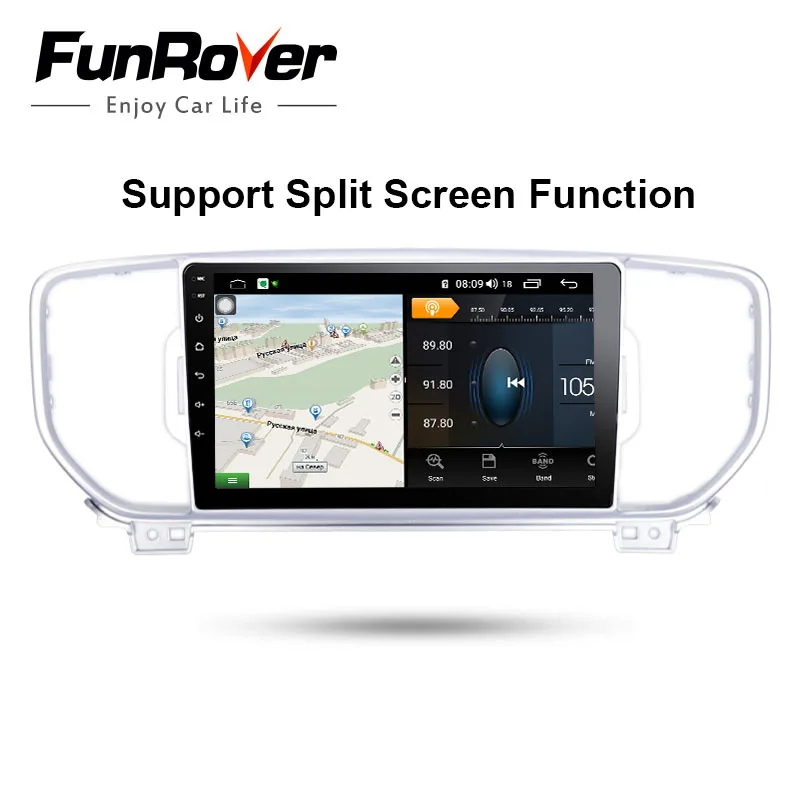 FUNROVER 2.5D ips 4G+ 64G Android 9,0 автомобильный Радио мультимедиа авторадио плеер навигация gps для Kia KX5 2din без dvd