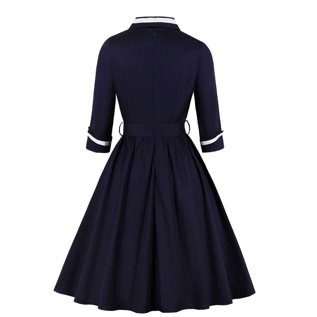Feitong, женское платье, Vestidos, элегантное, модное, с длинным рукавом, v-образный вырез, с поясом, винтажные, вечерние, платье-карандаш, до середины икры, платье для женщин