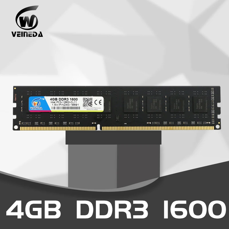 

VEINEDA memoria ddr3 4gb 1333mhz 4gb 8gb 2X4gb Ram 1333MHz 1600MHz 240 pins 1.5V non-ECC desktop memory