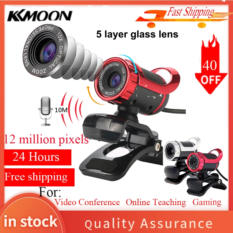 Веб камера 1080P USB веб HD 360 градусов с микрофоном клип on для настольного компьютера