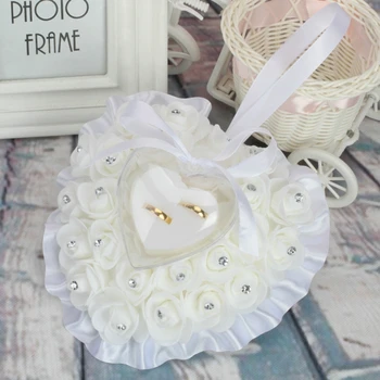 

Ring Box Storage Cushions Pillow Decoration For Wedding Jewelry Gifts Romantic