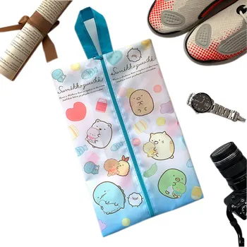 

Kawaii Sumikko Gurashi Cartoon Foldable Shoe Bag Travel Portable Shoes Cosmetic Storage Organizer Sorting Pouch Home Zipper Tote