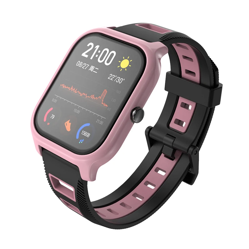 For Amazfit GTS Bracelet Wrist Strap + Protective PC Case Cover Shell Frame Protector Bumper for Huami Amazfit 20mm Wristbands For Amazfit GTS Bracelet Wrist Strap + Protective PC Case Cover Shell Frame Protector Bumper for Huami Amazfit 20mm Wristbands