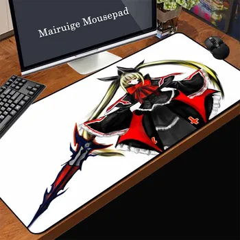 

Yuzuoan Anime Game Computer Mouse Pad Natural Rubber Non-slip Red Coat Black Gun Home Office Keyboard Pad Carpet