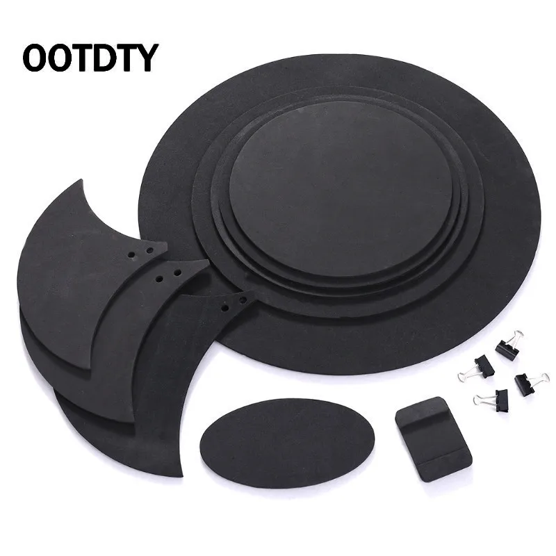 OOTDTY 10 шт. бас Snare барабаны звук офф Mute глушители для автомобиля барабанные резиновые тренировочные колодки комплект