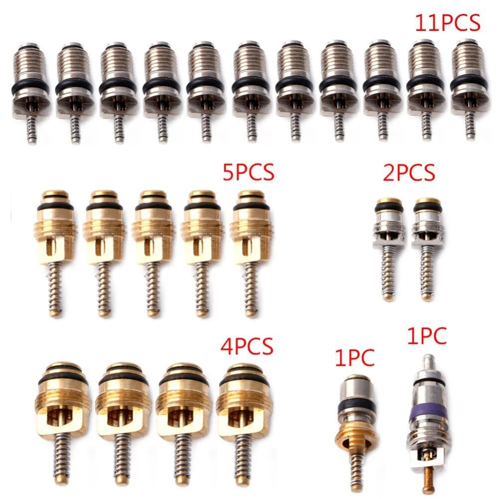 134pcs A/C Core Valves R134A Automotive Air Conditioning Assortment&Remover Kit Car Air Conditioning Valve Core A/C Sealing Kit