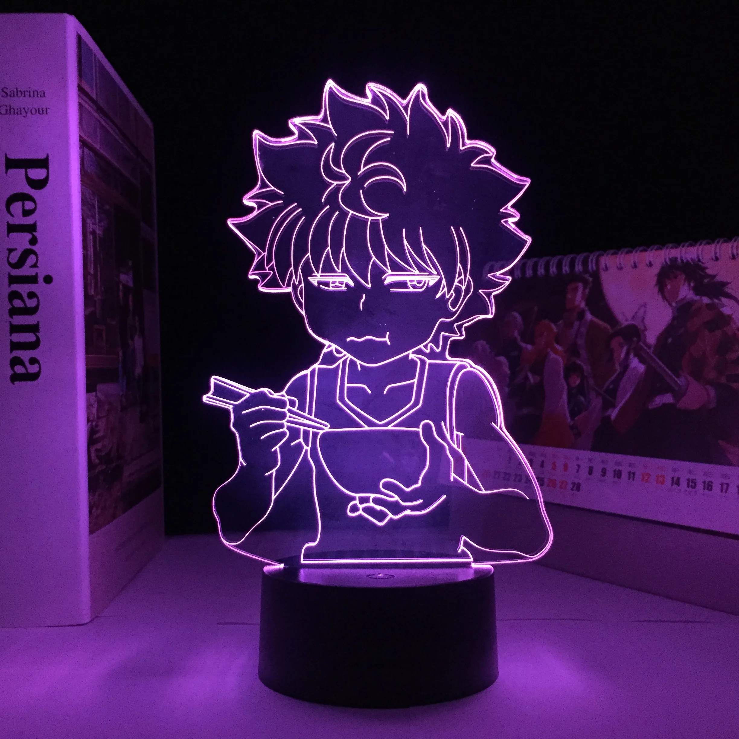 Hunter X Anime Killua Figure LED Light for Kids Bedroom Decor Hxh Night Gift Acrylic Neon 3D Lamp Cute | Лампы и освещение