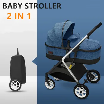 

Baby stroller can sit reclining stroller high landscape folding two-way four-wheel shock absorber stroller free shipping